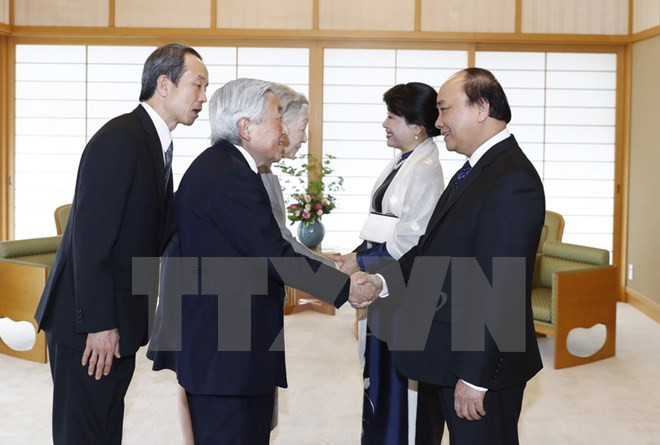 阮春福与夫人会见日本天皇和皇后 ảnh 1 阮春福与夫人会见日本天皇和皇后 ảnh 1
