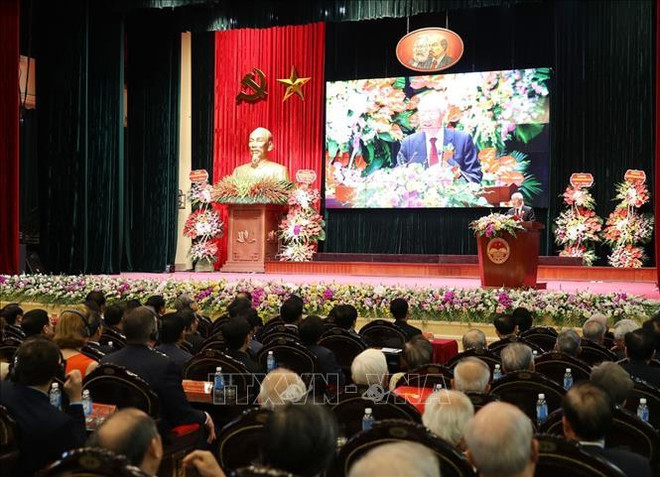 阮富仲出席胡志明国家政治学院成立70周年纪念典礼 ảnh 2