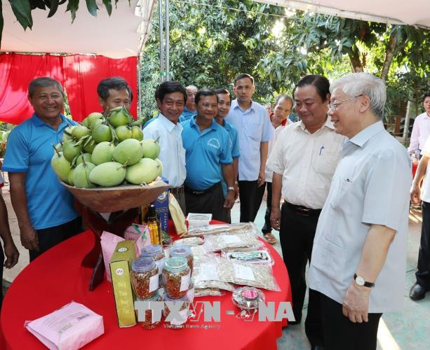 越南共产党总书记阮富仲走访同塔省 ảnh 1 越南共产党总书记阮富仲走访同塔省 ảnh 1