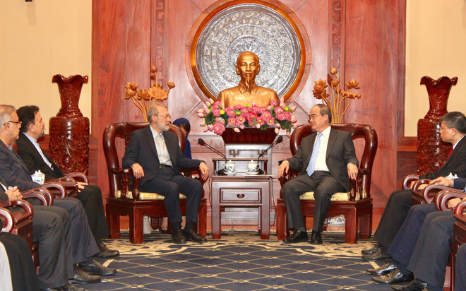 胡志明市市委书记阮善仁会见伊朗议会议长拉里贾尼 ảnh 2 胡志明市市委书记阮善仁会见伊朗议会议长拉里贾尼 ảnh 2