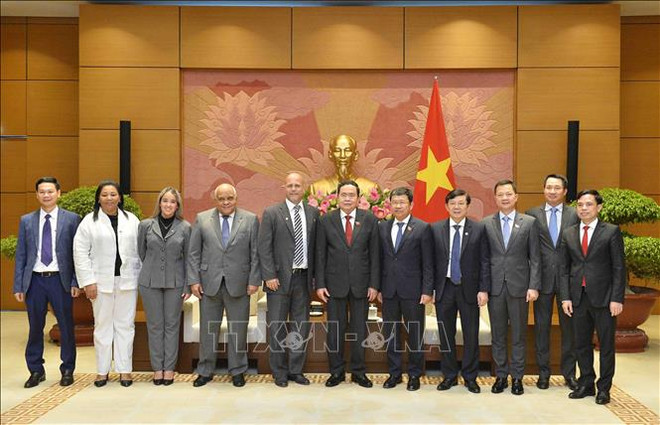 越南国会常务副主席陈青敏会见古巴保卫革命委员会高级代表团 ảnh 1 越南国会常务副主席陈青敏会见古巴保卫革命委员会高级代表团 ảnh 1