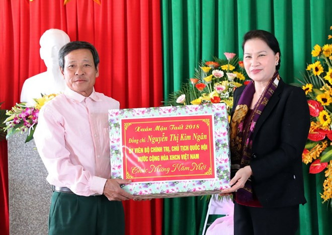 越南国会主席阮氏金银走访慰问河静省优抚对象 ảnh 1 越南国会主席阮氏金银走访慰问河静省优抚对象 ảnh 1