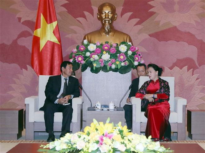 阮氏金银会见缅甸巩固与发展党高级代表团 ảnh 1 阮氏金银会见缅甸巩固与发展党高级代表团 ảnh 1