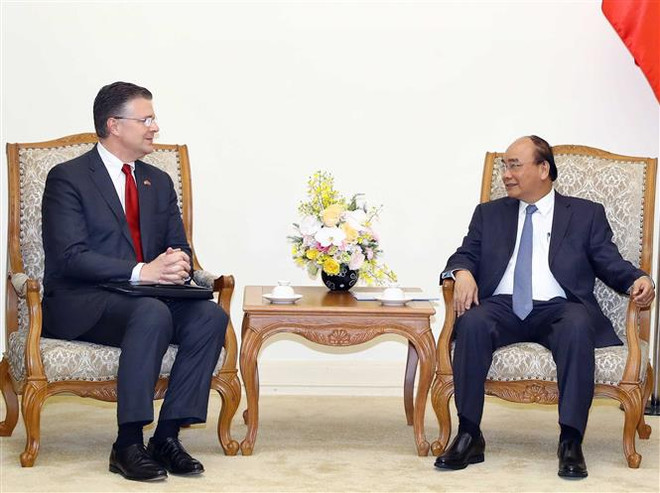 越南政府总理阮春福会见美国驻越大使 ảnh 1 越南政府总理阮春福会见美国驻越大使 ảnh 1