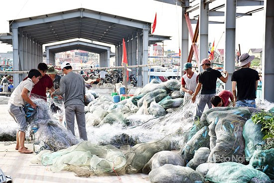 台风过后乂安省渔民准备渔具出海捕捞 ảnh 1 台风过后乂安省渔民准备渔具出海捕捞 ảnh 1