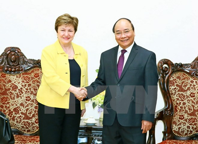 阮春福总理会见世行首席执行官格奥尔基耶娃 ảnh 1