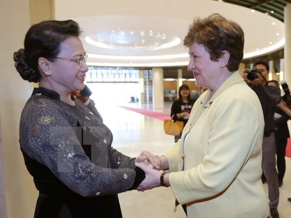 国会主席阮氏金银：越南承诺有效利用世行的援助资金 ảnh 1