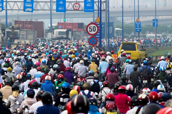 胡志明市整治37个交通拥堵黑点 ảnh 1 胡志明市整治37个交通拥堵黑点 ảnh 1