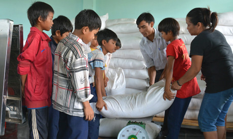 越南得农省8500多名贫困生获得大米援助 ảnh 1