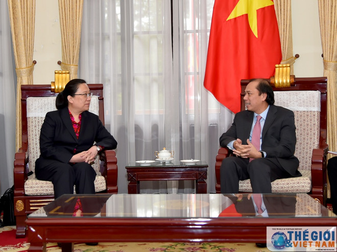 越南副外长阮国勇会见中国驻岘港市总领事和菲副外长 ảnh 1 越南副外长阮国勇会见中国驻岘港市总领事和菲副外长 ảnh 1