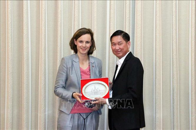 胡志明市领导会见奥地利联邦商会代表团 ảnh 1