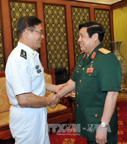 越南国防部长冯光青会见中国国防部代表团 ảnh 1 越南国防部长冯光青会见中国国防部代表团 ảnh 1