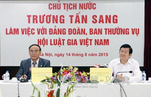 越南国家主席张晋创:建设精通国内外法律知识的越南律师队伍 ảnh 1 越南国家主席张晋创:建设精通国内外法律知识的越南律师队伍 ảnh 1