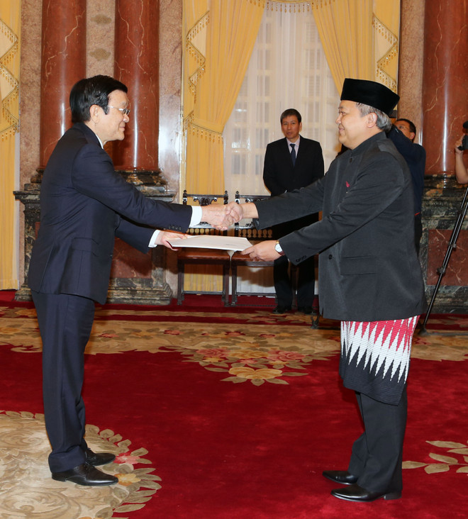 越南国家主席张晋创接受四国新任驻越大使递交国书 ảnh 2 越南国家主席张晋创接受四国新任驻越大使递交国书 ảnh 2