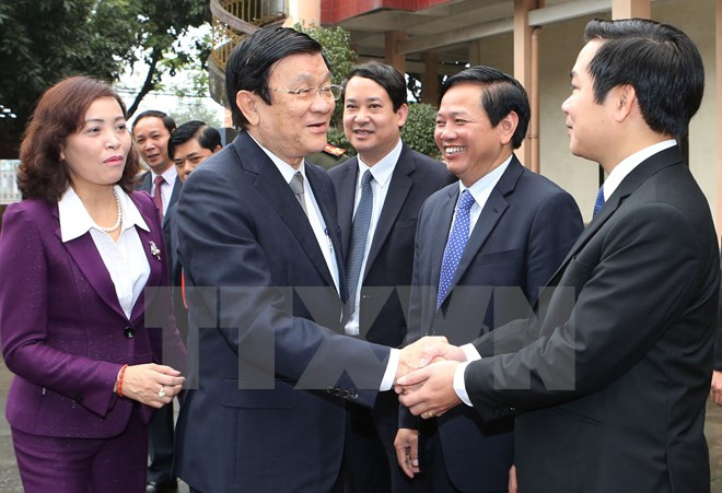 越南国家主席张晋创莅临宁平省调研 ảnh 1