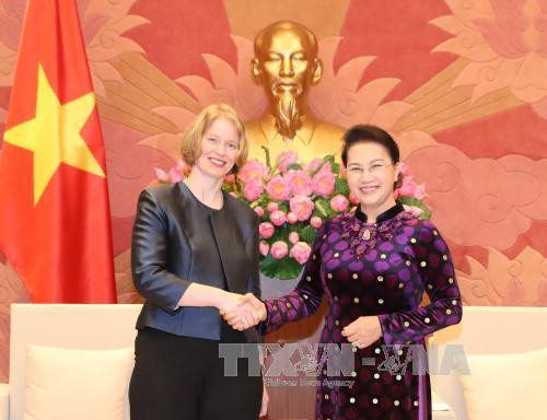 国会主席阮氏金银分别会见澳大利亚和新西兰驻越大使 ảnh 2 国会主席阮氏金银分别会见澳大利亚和新西兰驻越大使 ảnh 2