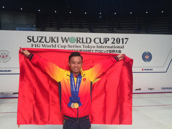 2017健美操世界杯赛：阮世争夺金 ảnh 1