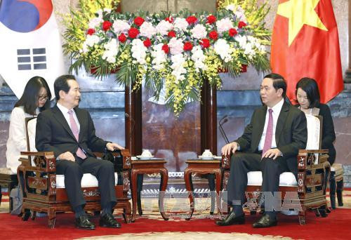 陈大光主席：越韩关系发展强劲并不断走向深入 ảnh 1