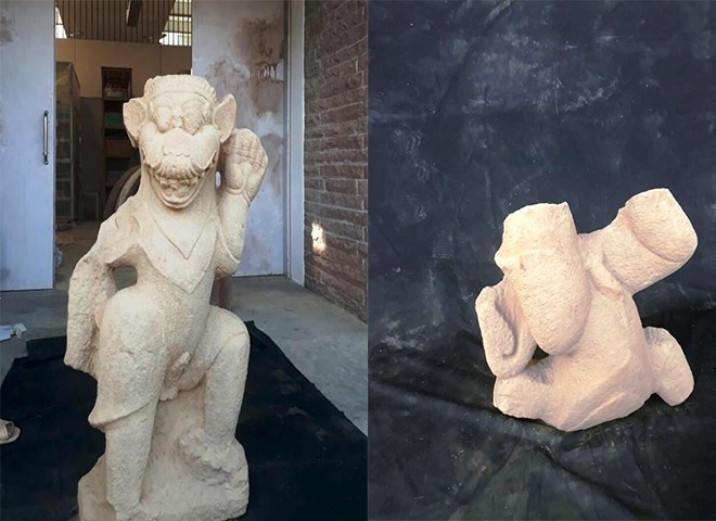 越南美山文化遗产群体新发现多件有价值文物 ảnh 1