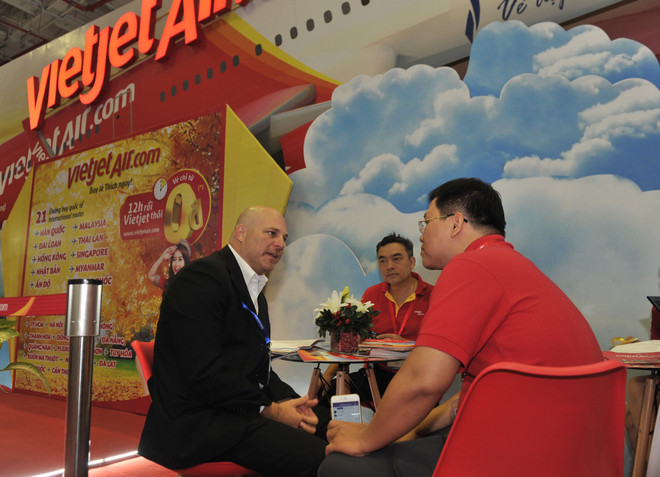 越捷在2017年胡志明市国际旅游博览会推出70万张零越盾起机票 ảnh 3