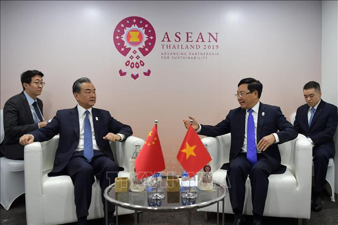 越南政府副总理兼外长范平明会见中国外长王毅 ảnh 1 越南政府副总理兼外长范平明会见中国外长王毅 ảnh 1