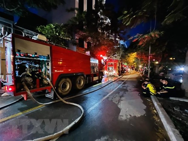 越南为在救火中牺牲的三名消防战士追授战功勋章 ảnh 1