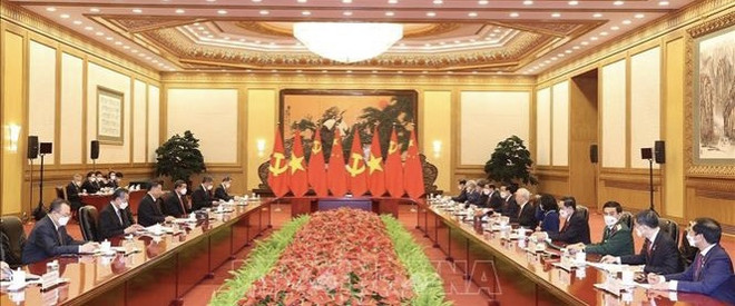 越共中央总书记阮富仲与中共中央总书记、中华人民共和国主席习近平举行会谈 ảnh 3 越共中央总书记阮富仲与中共中央总书记、中华人民共和国主席习近平举行会谈 ảnh 3