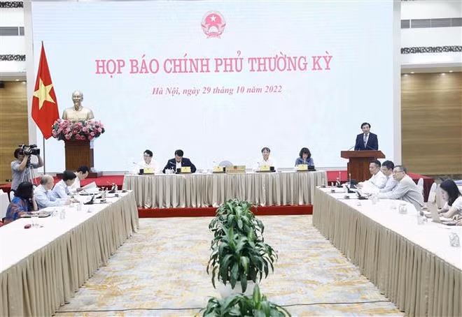 越南政府10月份例行记者会:VinGroup董事长被采取禁止出境措施是不属实信息 ảnh 1 越南政府10月份例行记者会:VinGroup董事长被采取禁止出境措施是不属实信息 ảnh 1