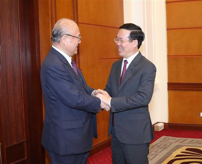 越共中央书记处常务书记武文赏会见日越友好议员联盟特别顾问武部勤 ảnh 1 越共中央书记处常务书记武文赏会见日越友好议员联盟特别顾问武部勤 ảnh 1