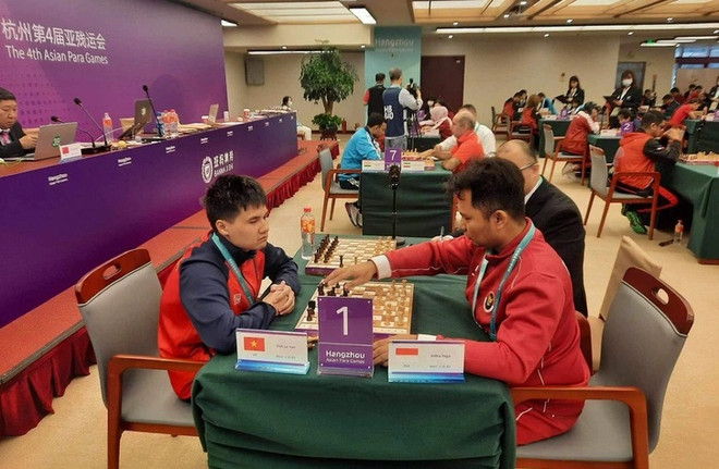 2023年亚残运会:越南国际象棋队摘下五枚银牌 ảnh 1 2023年亚残运会:越南国际象棋队摘下五枚银牌 ảnh 1