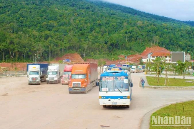 广平省:经茶洛国际口岸的进出口活动再次活跃起来 ảnh 1 广平省:经茶洛国际口岸的进出口活动再次活跃起来 ảnh 1