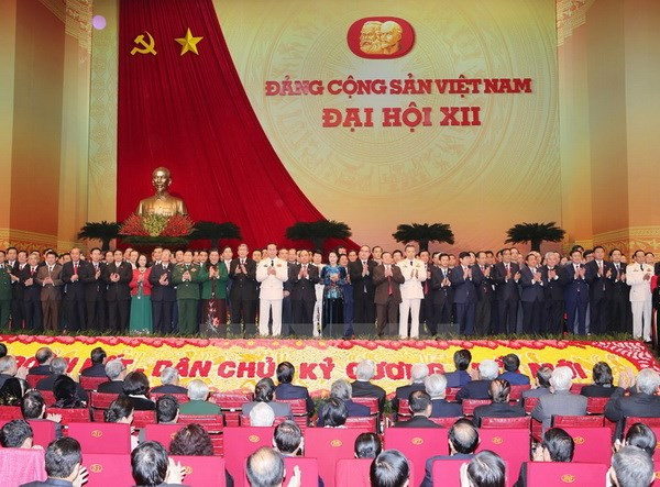 越共十二大:全国人民对越南共产党的领导表示相信 ảnh 1 越共十二大:全国人民对越南共产党的领导表示相信 ảnh 1