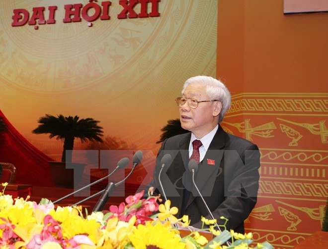 阮富仲总书记:新一届中央委员会愿团结一心胜利落实大会所确定的目标任务 ảnh 1 阮富仲总书记:新一届中央委员会愿团结一心胜利落实大会所确定的目标任务 ảnh 1