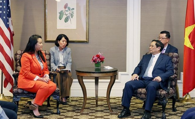 越南政府总理范明政会见美国旧金山湾区政要代表团 ảnh 1 越南政府总理范明政会见美国旧金山湾区政要代表团 ảnh 1