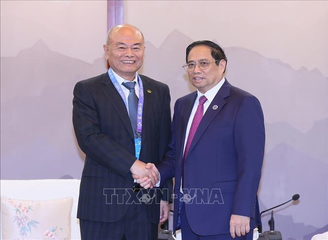 越南政府总理范明政会见中铁和中国电建领导 ảnh 1