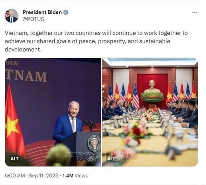 美国总统乔·拜登:访越之旅是“历史性时刻” ảnh 2 美国总统乔·拜登:访越之旅是“历史性时刻” ảnh 2