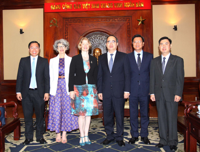 胡志明市委书记阮善仁会见新西兰驻越大使 ảnh 2 胡志明市委书记阮善仁会见新西兰驻越大使 ảnh 2