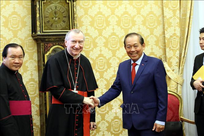越南政府常务副总理张和平访问梵蒂冈 ảnh 2  越南政府常务副总理张和平访问梵蒂冈 ảnh 2