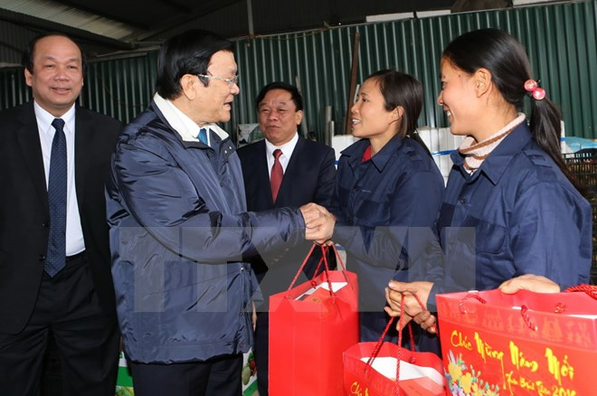 越南国家主席张晋创春节前到兴安省和河南省走访慰问 ảnh 1 越南国家主席张晋创春节前到兴安省和河南省走访慰问 ảnh 1