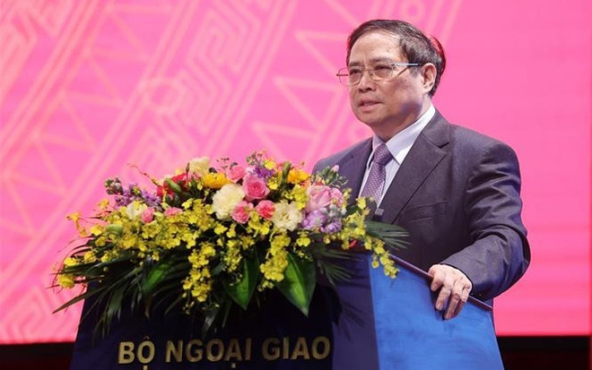  越南政府总理范明政出席外交部门工作总结会议 ảnh 1