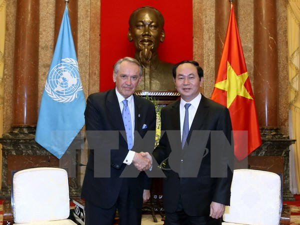 越南国家主席陈大光:越南积极参与联合国工作 ảnh 1 越南国家主席陈大光:越南积极参与联合国工作 ảnh 1