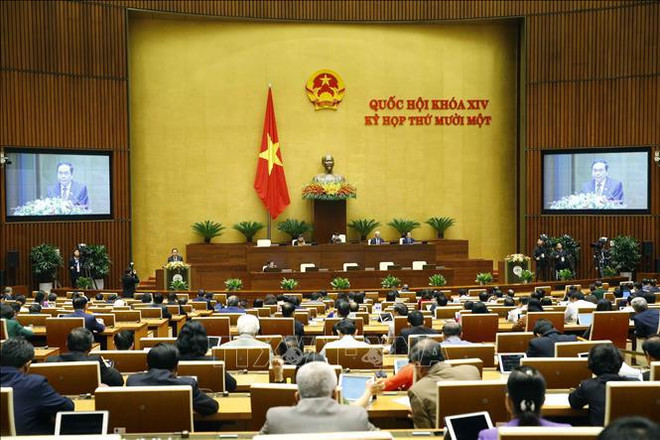 越南第十四届国会第十一次会议新闻公报(第二号) ảnh 1 越南第十四届国会第十一次会议新闻公报(第二号) ảnh 1