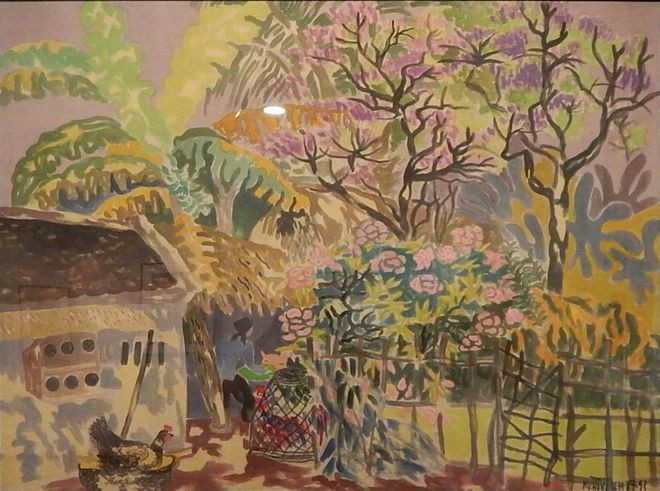 日本收集者向岘港市赠送越南著名画家的238幅作品 ảnh 1 日本收集者向岘港市赠送越南著名画家的238幅作品 ảnh 1