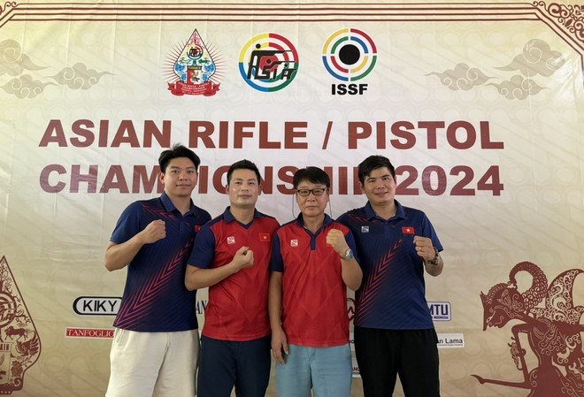 越南在2024年亚洲射击锦标赛夺得团体银牌 ảnh 1