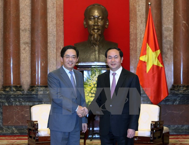 越南国家主席陈大光会见中国驻越大使洪小勇 ảnh 1 越南国家主席陈大光会见中国驻越大使洪小勇 ảnh 1