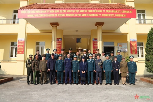 各国驻越国防武官代表团探访防空空军军种 ảnh 2 各国驻越国防武官代表团探访防空空军军种 ảnh 2