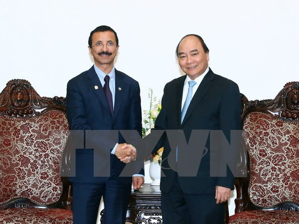 阮春福总理会见阿联酋迪拜世界港口集团董事长苏莱姆 ảnh 1