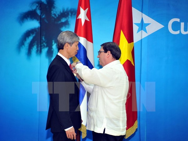 越南驻古巴大使杨明被授予古巴国务委员会友谊勋章 ảnh 1 越南驻古巴大使杨明被授予古巴国务委员会友谊勋章 ảnh 1