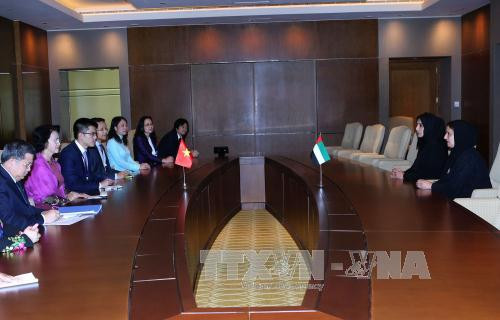 越南国会主席阮氏金银会见阿联酋宽容部长 ảnh 1 越南国会主席阮氏金银会见阿联酋宽容部长 ảnh 1