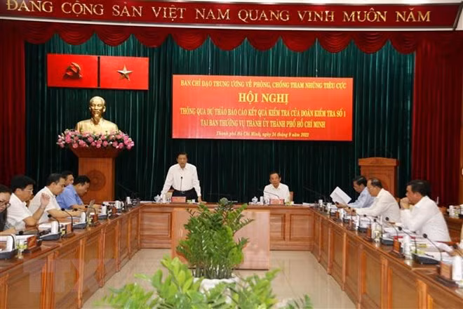 越共中央反腐败和消极指导委员会代表团在胡志明市视察指导工作 ảnh 1
